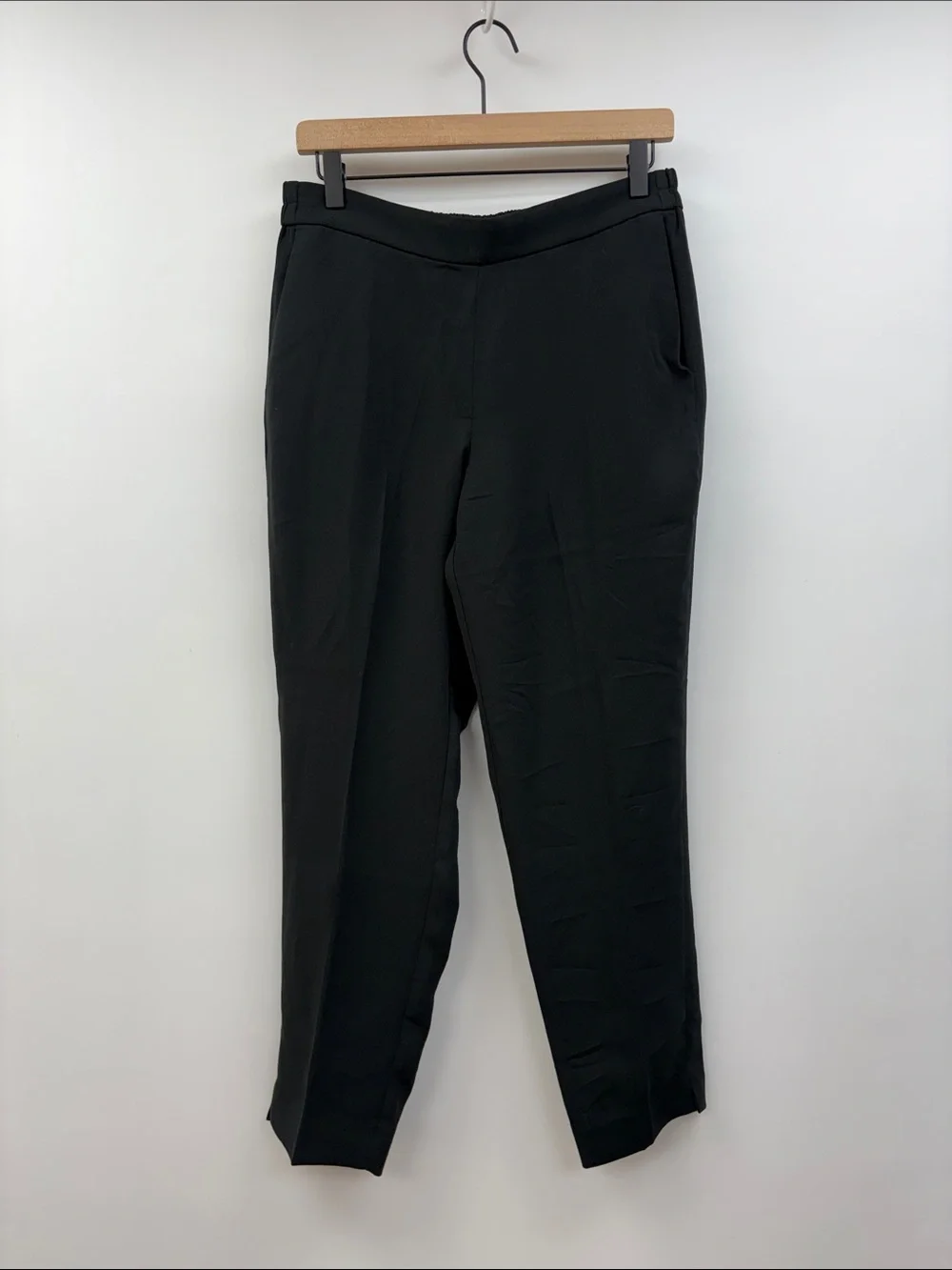 J. Crew Jamie Elastic Waist Pull-On Tapered Trouser Pant Minimalist Black 10 - Picture 3 of 10